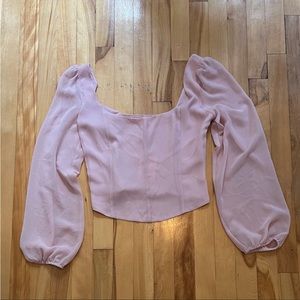 Wilfred Grace Pink Milkmaid Corset Top